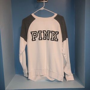 New white and gray pink top